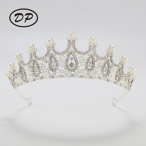 DP H-28 Corona barocca in perle di strass in lega