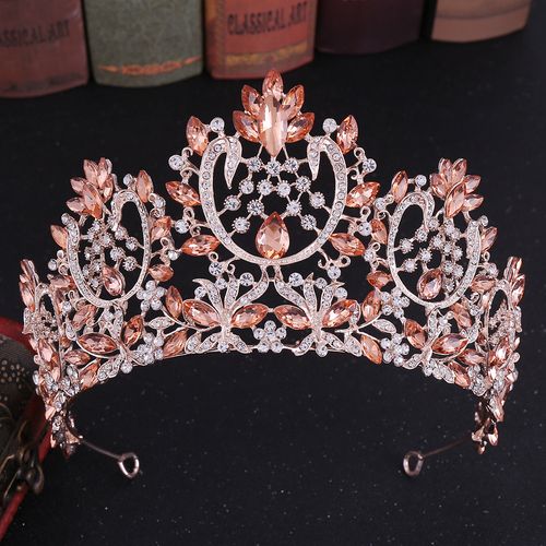 DP HG-1102 Alloy rhinestone crystal baroque crown