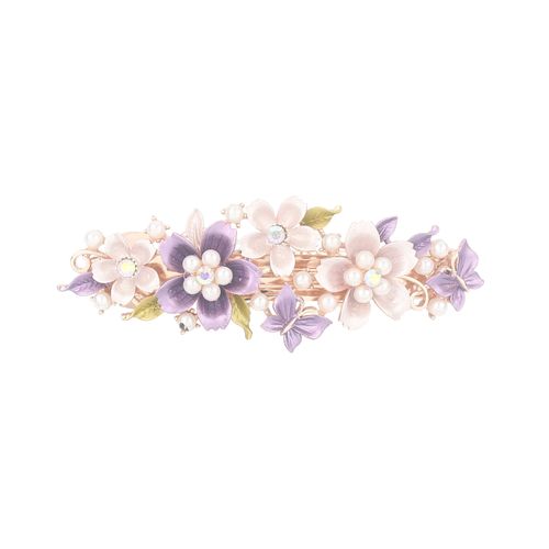 DP B-3981 Alloy AB grampo de cabelo flor pérola strass