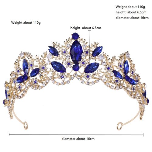DP HG-1086 Alloy rhinestone crystal baroque crown