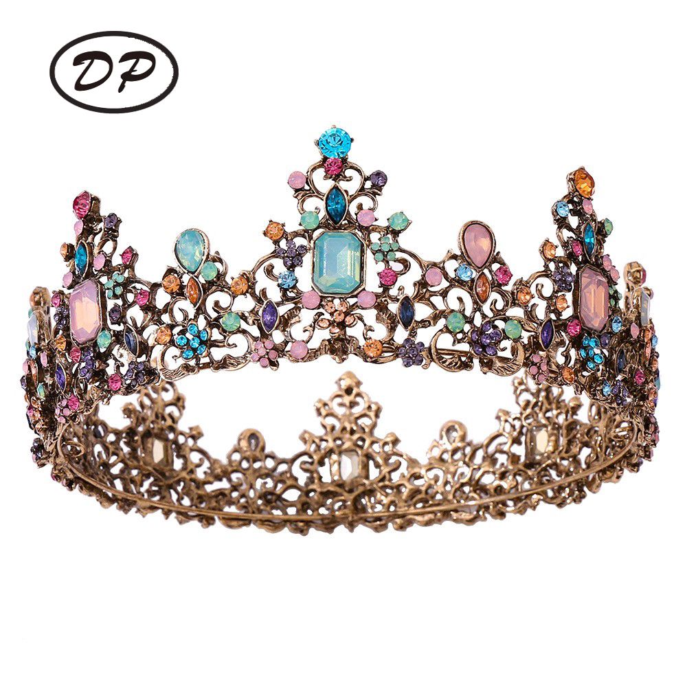 DP HG-1091 Alloy rhinestone crystal baroque crown