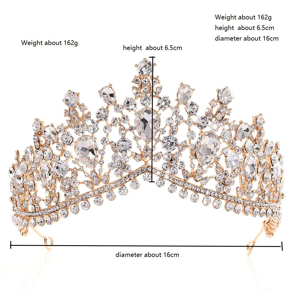 Corona barroca de cristal de diamantes de imitación de aleación DP HG-1089
