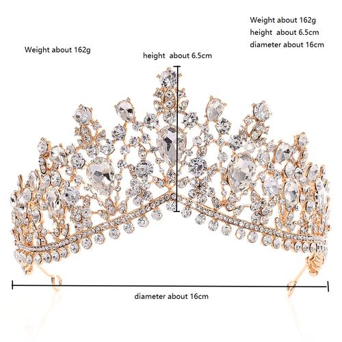 DP HG-1089 Alloy rhinestone crystal baroque crown