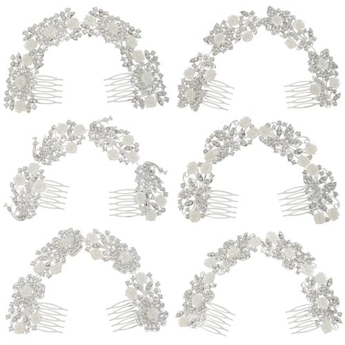 DP A-89  Alloy rhinestone butterfly flower fork comb chain