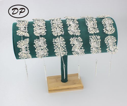 DP E-111 트렌디한 디자인 합금 라인석 진주 나비 활 헤어 체인
