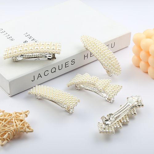 DP B-5017 Alloy Pearl Grampo de cabelo em forma geométrica