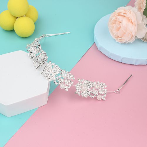 DP E-112  Alloy rhinestone flower Hair Chain