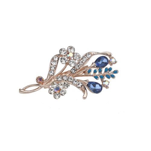 New Luxury brooch pins crystal rhinestone flower metal brooches for women elegant wedding bridal jewelry