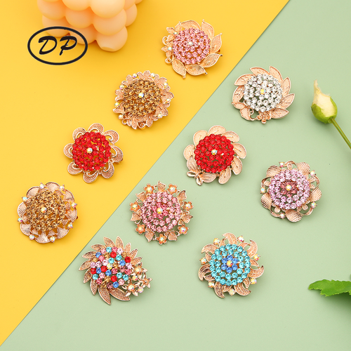 DP Y-40  Alloy colorful rhinestone garland brooch