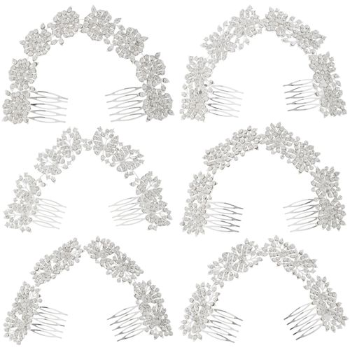 DP A-132  Alloy rhinestone  butterfly flower fork comb chain