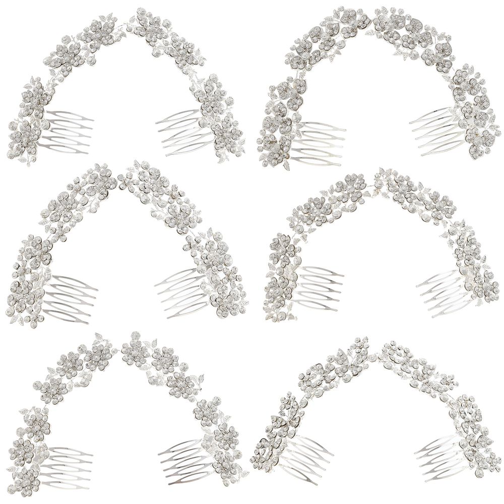 Cadena de peine de horquilla de flor de diamantes de imitación de aleación DP A-129
