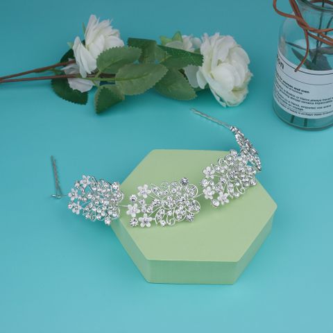 DP E-77 Fashion Alloy rhinestone butterfly flower Hair Chain