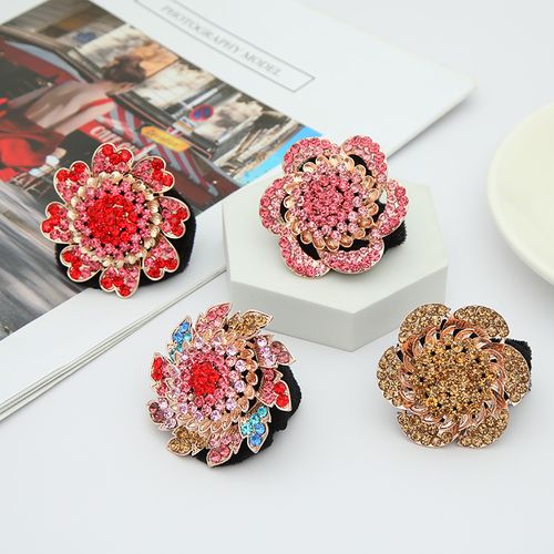 DP D-190 Fashion Alloy colorful rhinestone flower Cloth rings