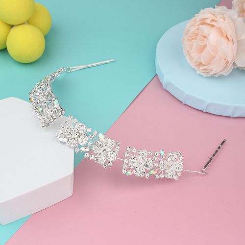 DP E-103  Alloy AB rhinestone butterfly flower Hair Chain