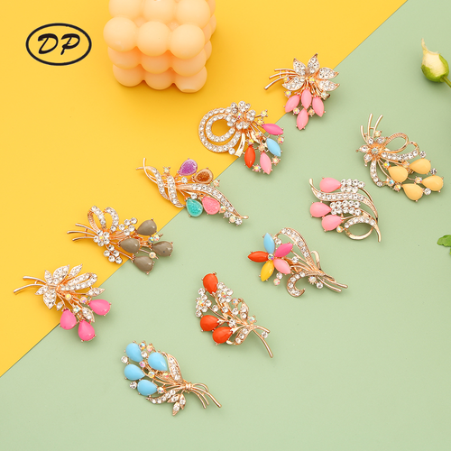 DP Y-34 Fashion  Alloy rhinestone  flower brooch