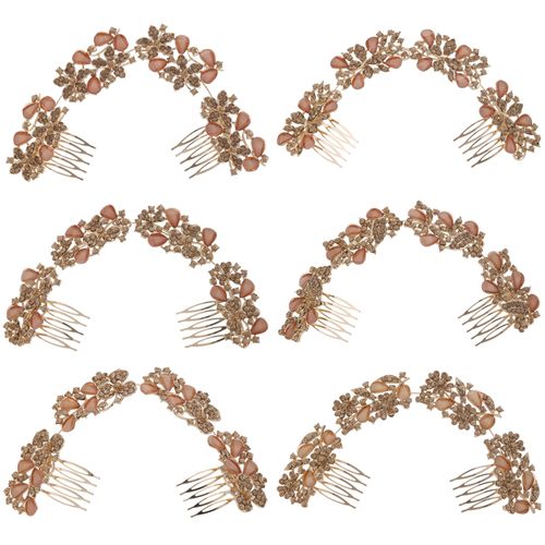 DP A-90  Alloy rhinestone flower fork comb chain