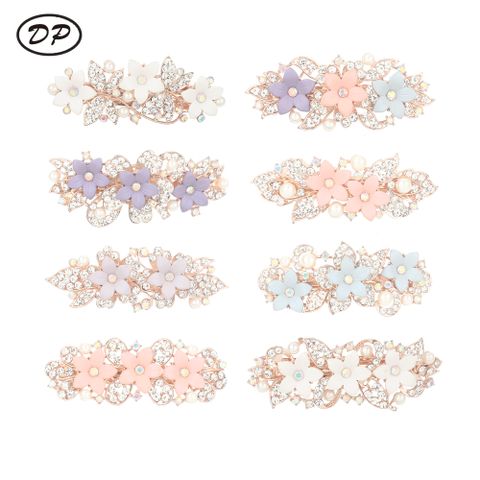 DP B-3997 Alloy strass pérola flor grampo de cabelo