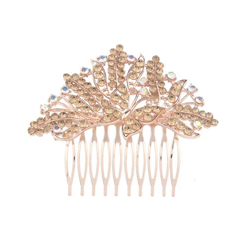 DP A-96 alliage de luxe coloré strass perle papillon paon fleur épingle à cheveux