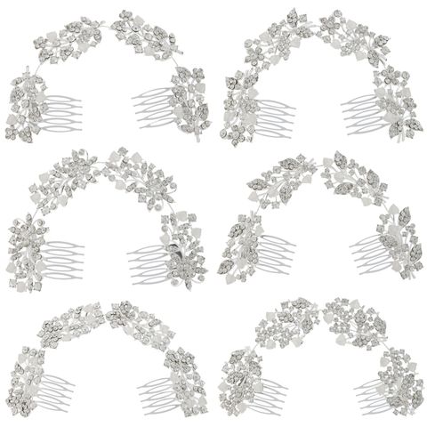 DP A-91 Alloy rhinestone flower fork comb chain