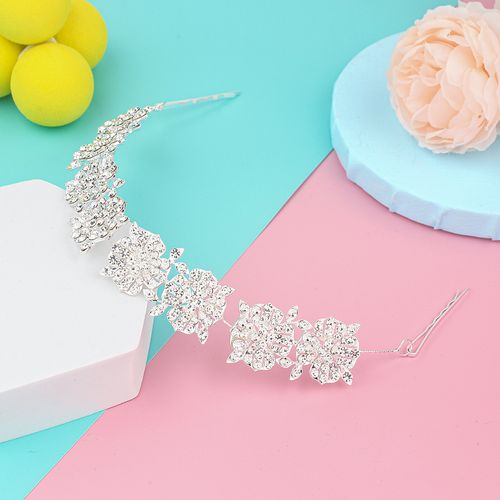 DP E-107  Elegant Alloy rhinestone butterfly bow flower Hair Chain