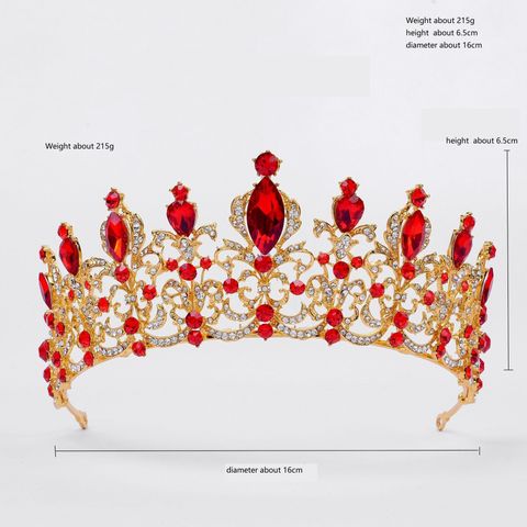 DP HG-1077 Alloy rhinestone crystal baroque crown