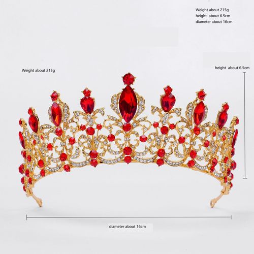 DP HG-1077 Alloy rhinestone crystal baroque crown