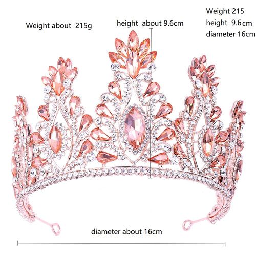 DP HG-1076 Alloy rhinestone crystal baroque crown