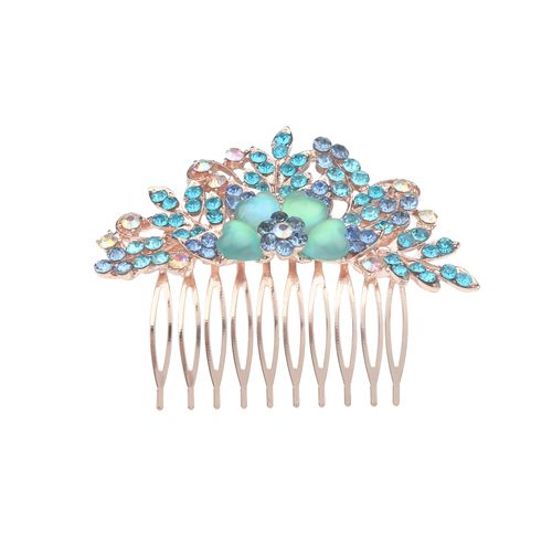 DP A-94 Fashion Alloy épingle à cheveux fleur strass coloré