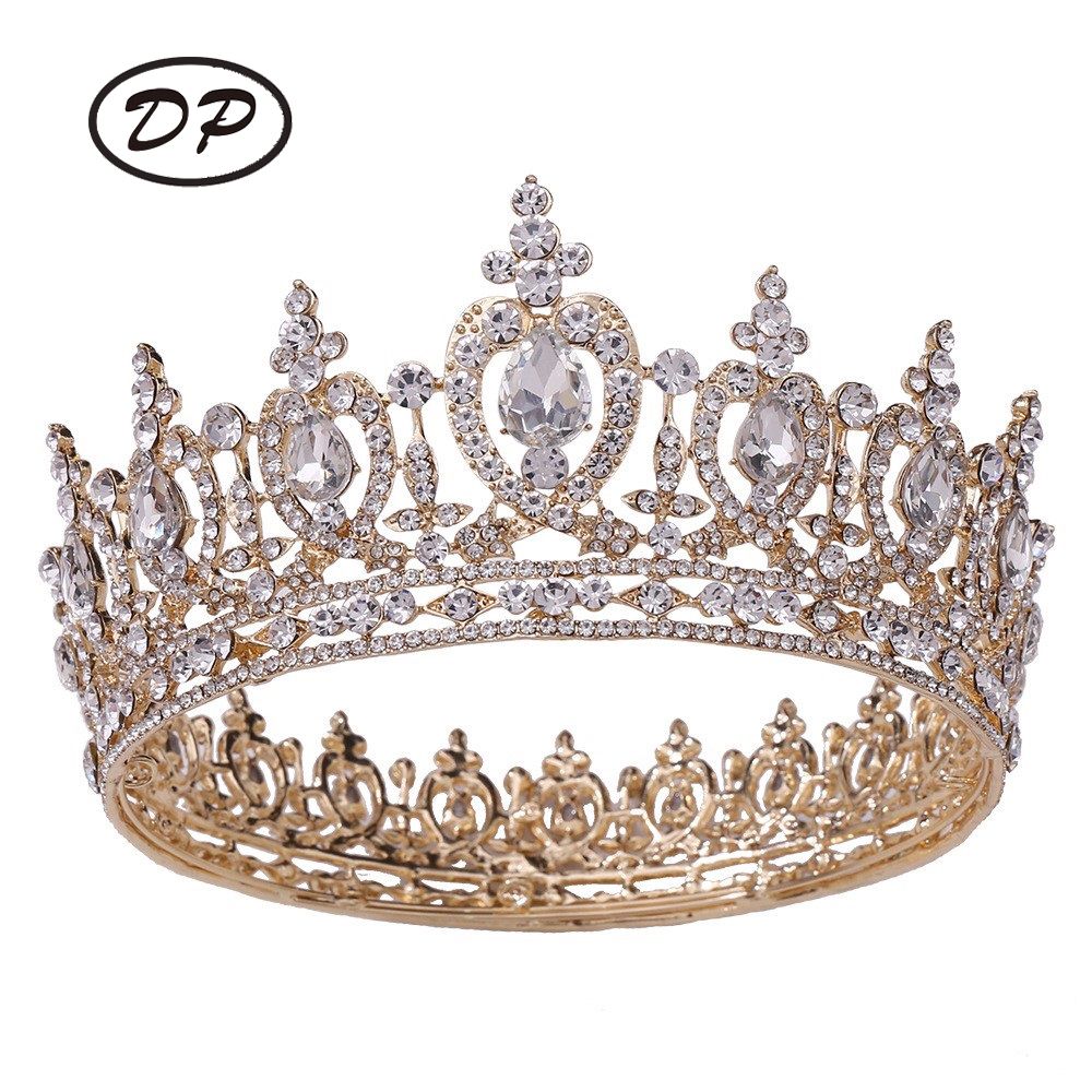 DP HG-1083 Alloy rhinestone crystal baroque crown