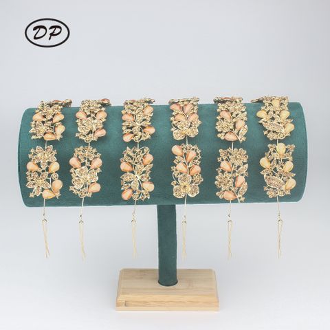 DP E-70 Aleación perla rhinestone estilo flor