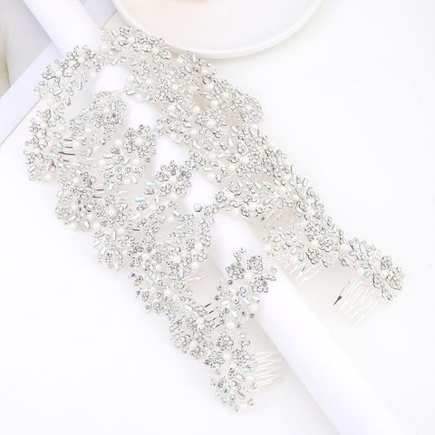 DP A-101 Legierung AB Strass Perle Blume Gabelkammkette