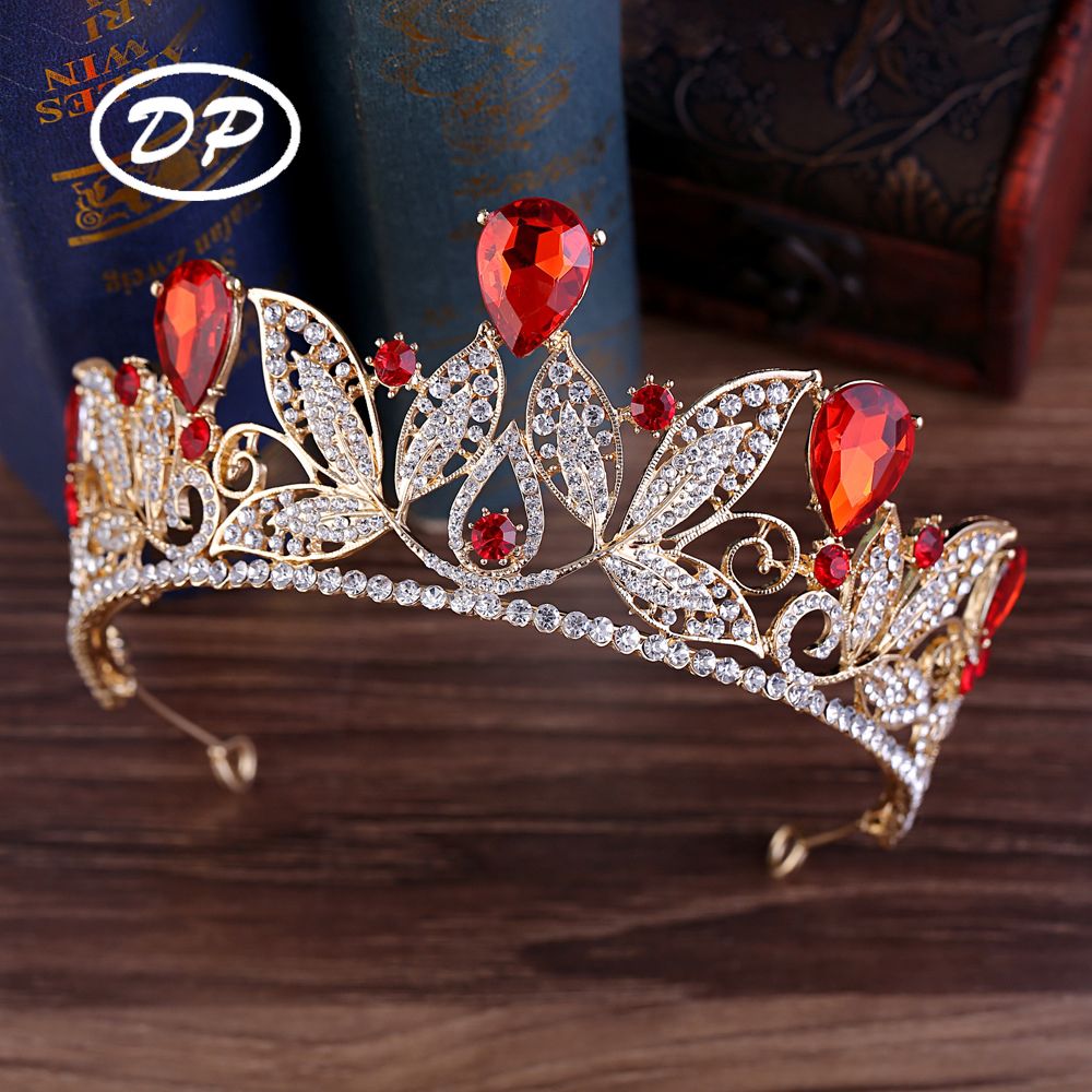 DP HG-1100 Alloy rhinestone crystal baroque crown