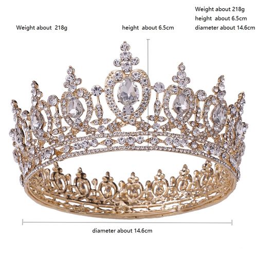 DP HG-1083 Alloy rhinestone crystal baroque crown
