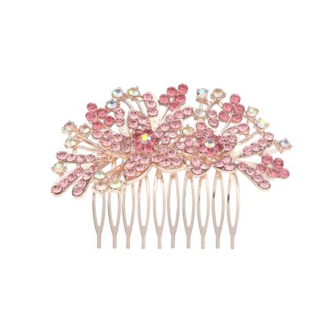 Horquilla de flor de diamantes de imitación de colores de aleación de moda DP A-95