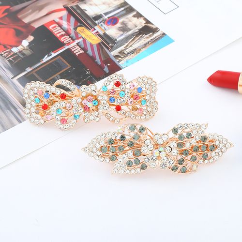 DP B-5045 Alloy strass borboleta pavão flor grampo de cabelo