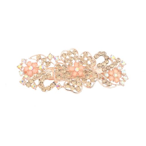 DP B-5094 Alloy colorido strass flor grampo de cabelo