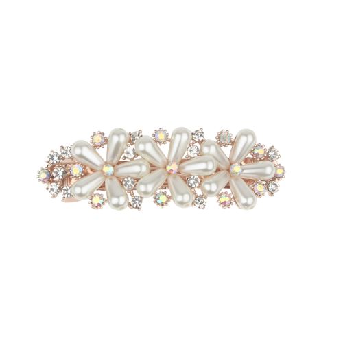 DP B-5034 gros vente chaude fleur pinces à cheveux dames perle strass métal printemps pince à cheveux épingles à cheveux