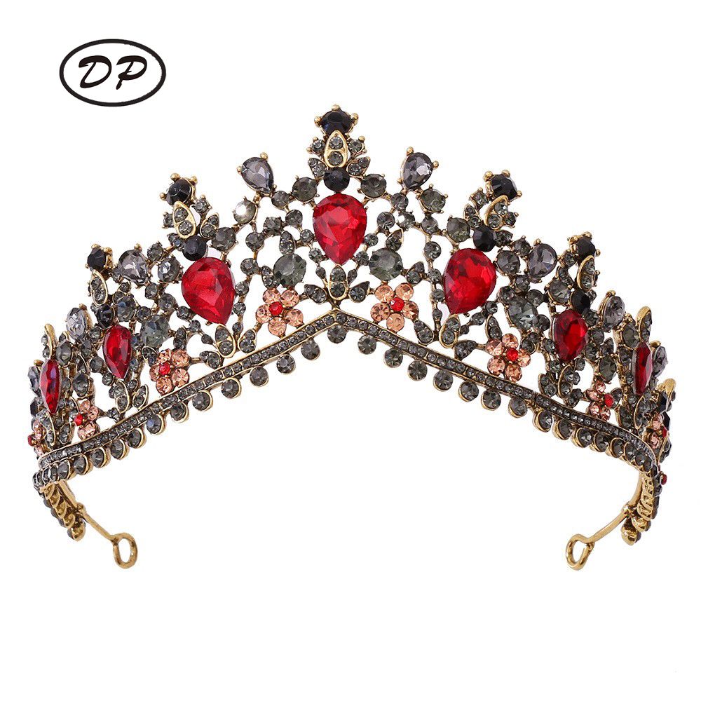 DP HG-1089 Alloy rhinestone crystal baroque crown