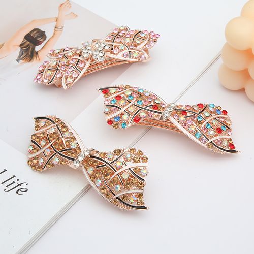 DP B-5057 Liga de strass flor arco geométrico design grampo de cabelo
