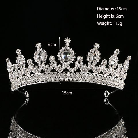 Corona barroca de cristal de diamantes de imitación de aleación DP H-38