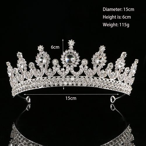 DP H-38 Alloy rhinestone crystal baroque crown