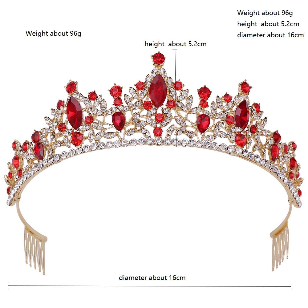 Corona barroca de cristal de diamantes de imitación de aleación DP HG-1094