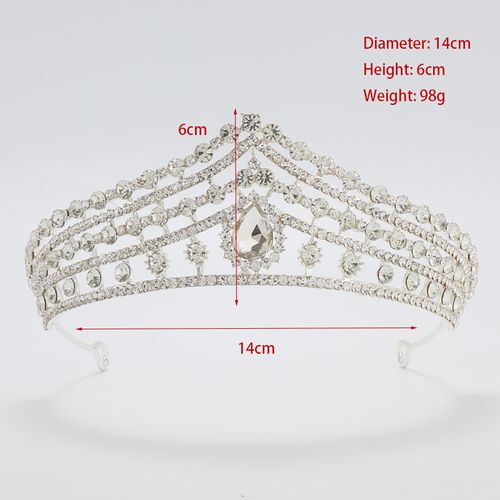 DP H-36 Alloy rhinestone crystal baroque crown