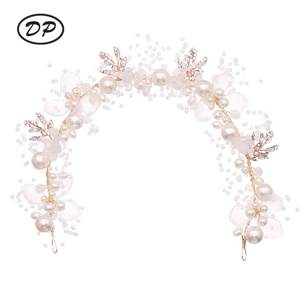 DP HG-2020 Alliage strass perle couronne baroque