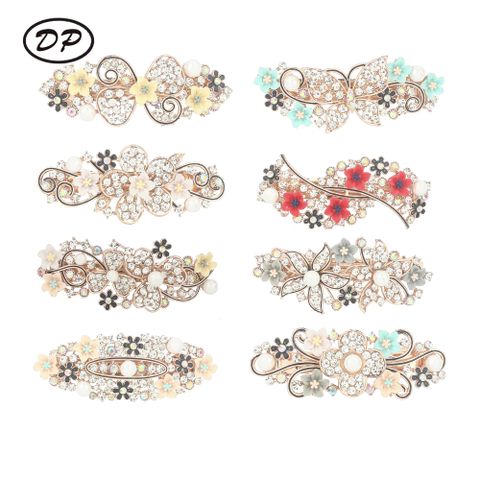 DP B-3921 Alloy strass pérola flor grampo de cabelo