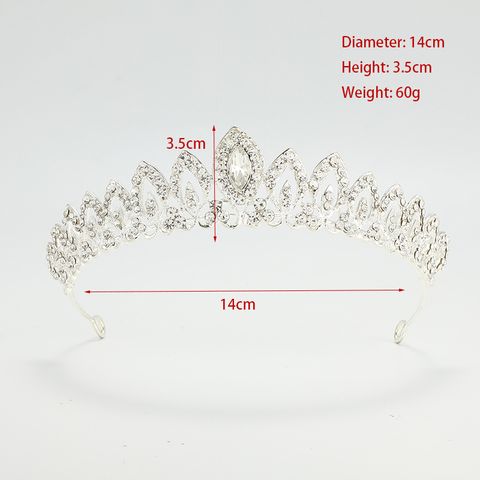 DP H-13 Alloy rhinestone crystal baroque crown