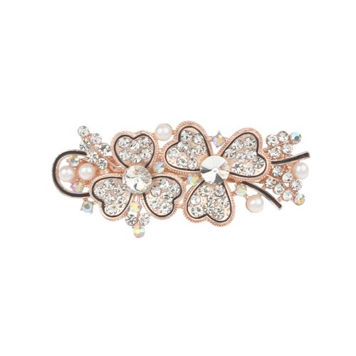DP B-5080 Liga de strass pérola flor grampo de cabelo
