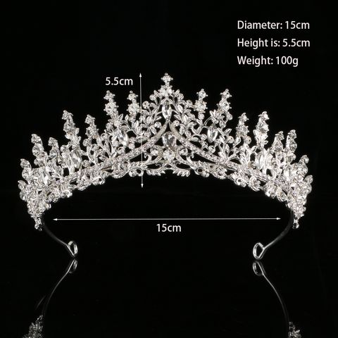 Corona barroca de cristal de diamantes de imitación de aleación DP H-42