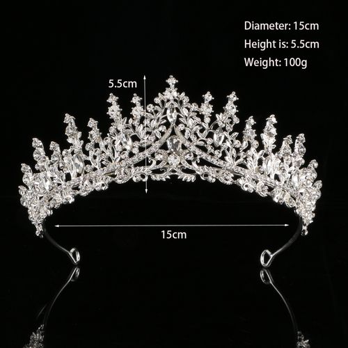 DP H-42 Alloy rhinestone crystal baroque crown