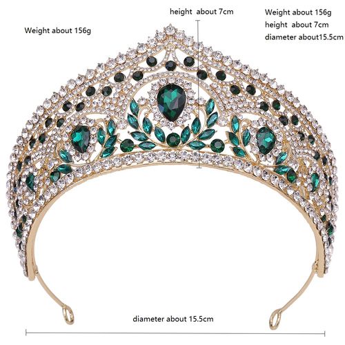 DP HG-1092 Alloy rhinestone crystal baroque crown